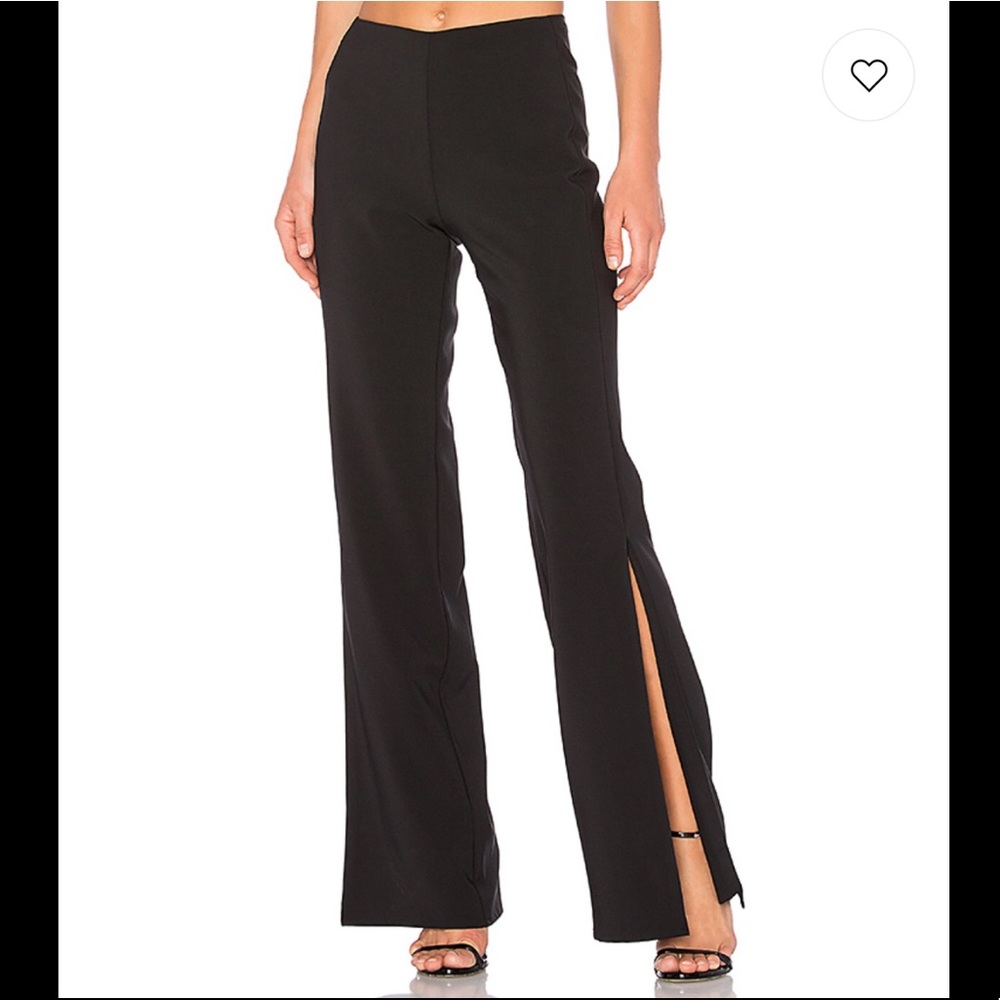 X Revolve Slash Pants in Black | Lovers + Friends - Picture 2 of 5